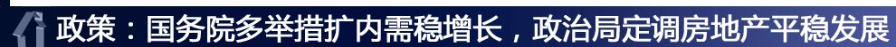 ：政策：國(guó)務(wù)院多舉措擴(kuò)內(nèi)需穩(wěn)增長(zhǎng)，政治局定調(diào)房地產(chǎn)平穩(wěn)發(fā)展